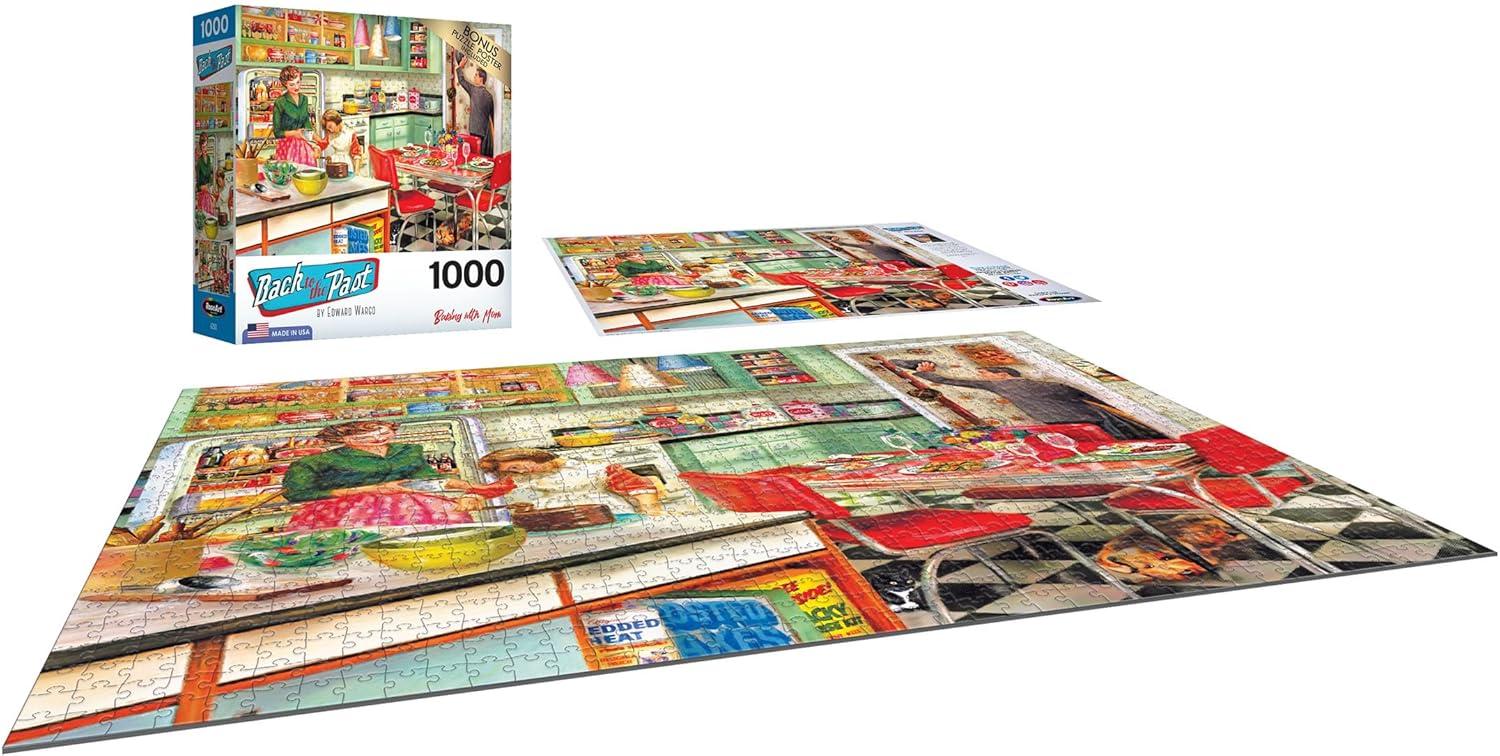 image:imageRoseArt Back to The Past Ice Cream Truck Day 1000 Piece Jigsaw Puzzle for AdultsBaking with Mom
