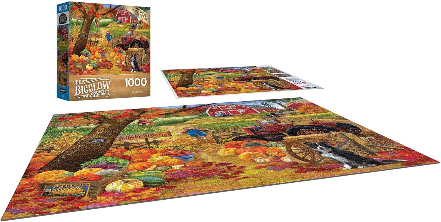 image:imageRoseArt Chris Bigelow Fall Harvest 1000 Piece Jigsaw Puzzle for AdultsFall Harvest