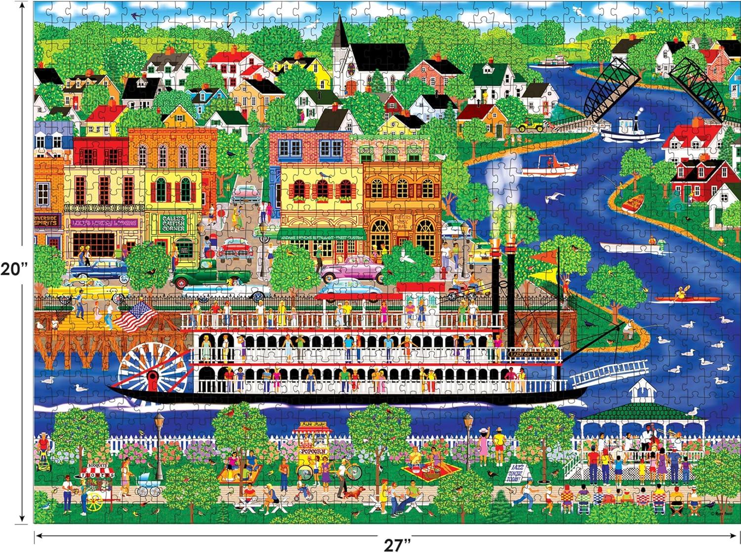 image:imageRoseArt Home Country Farm County Fair 1000 Piece Jigsaw Puzzle for AdultsLady of The River