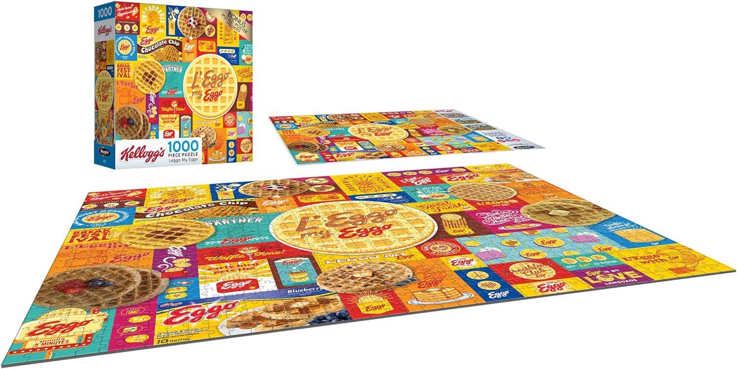 image:imageRoseArt Kelloggs Cereal Favorites 1000 Piece Jigsaw Puzzles for AdultsLeggo My Eggo