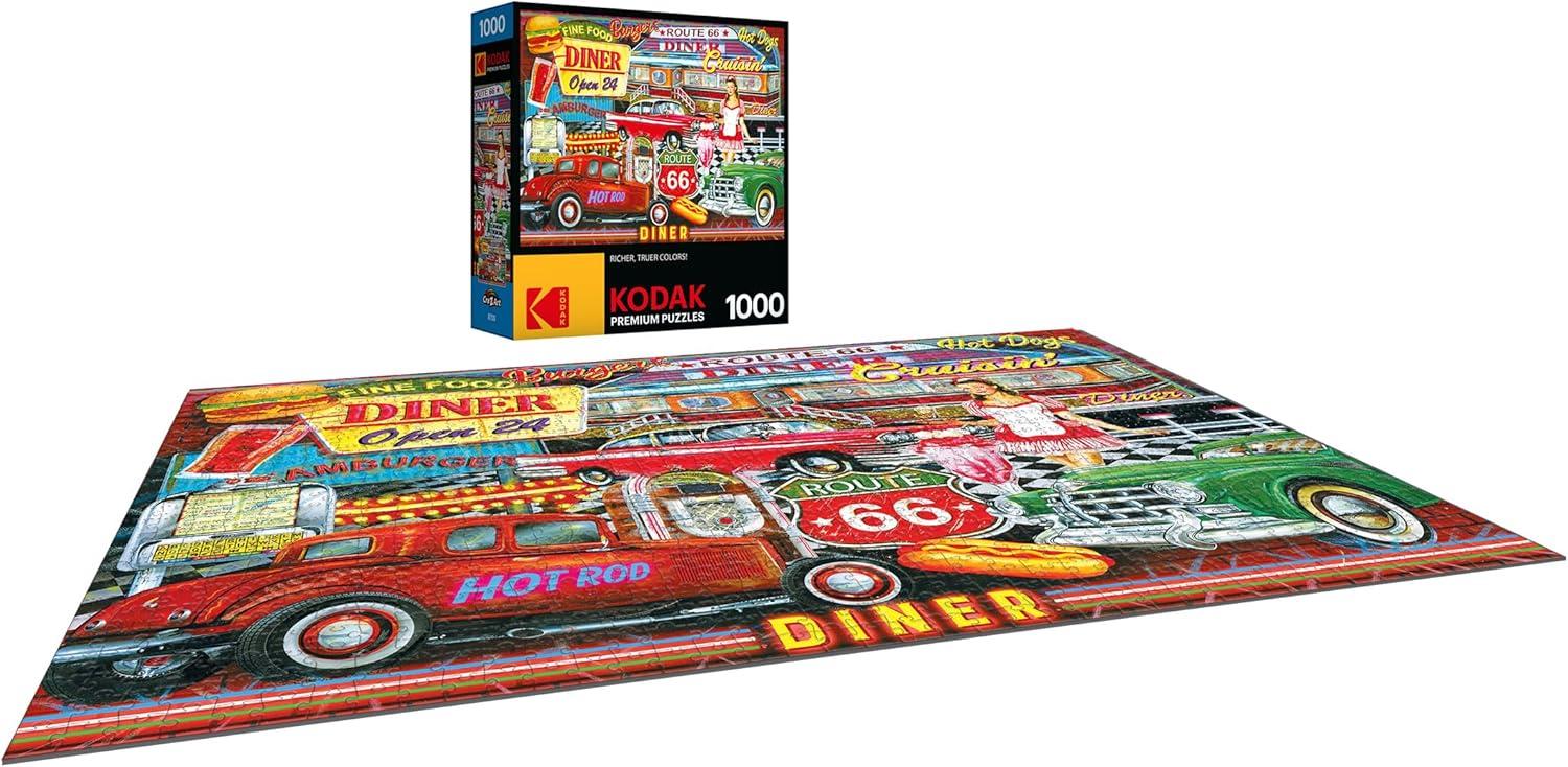 image:imageRoseArt Kodak Premium 50s Diner 1000 Piece Jigsaw Puzzle for Adults50s Diner