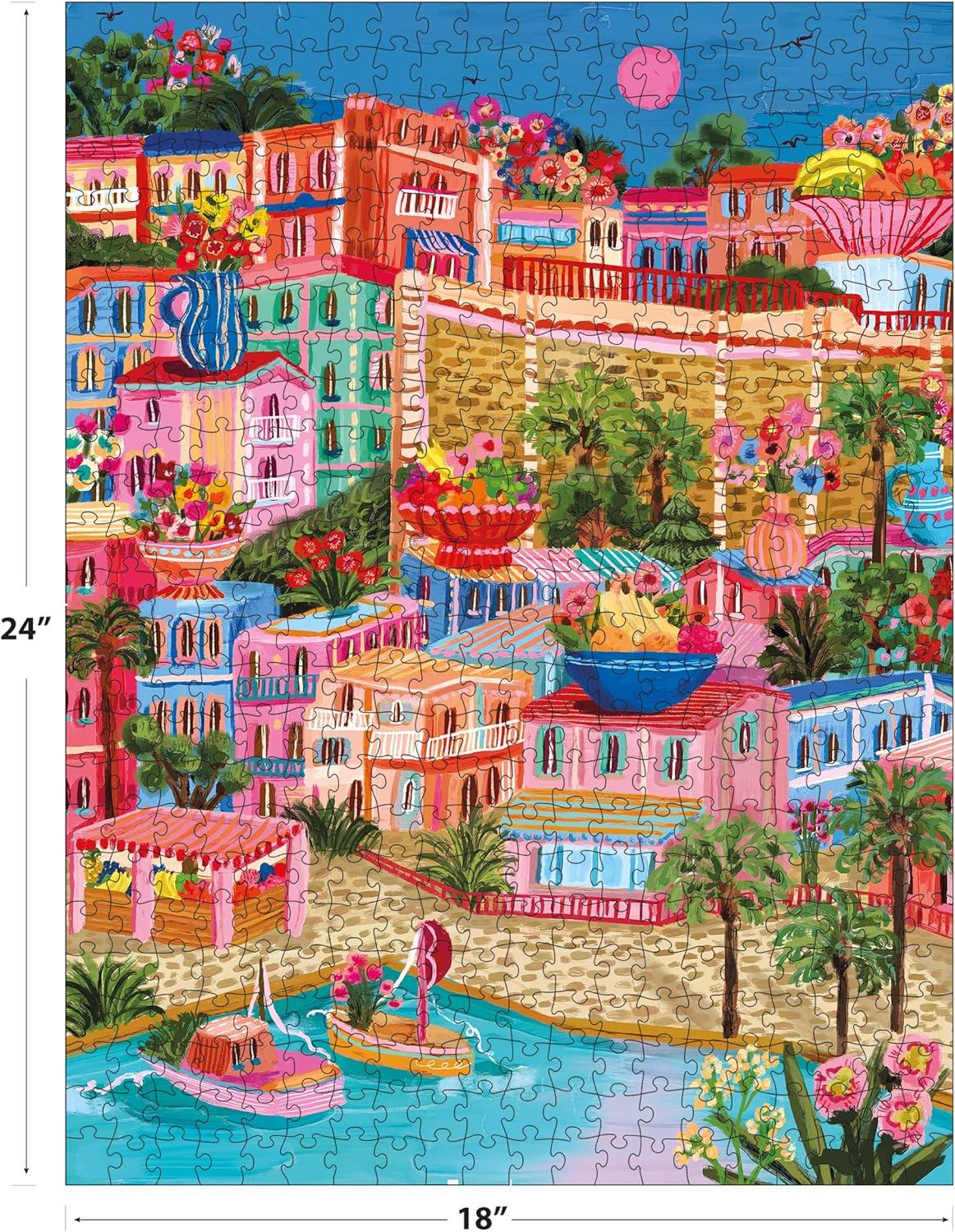 image:imageRoseArt Millie Illustrates Amsterdam 300 Piece Jigsaw Puzzle Vibrant Cityscape Artwork Fun amp Challenging Puzzle for AdultsMarseille