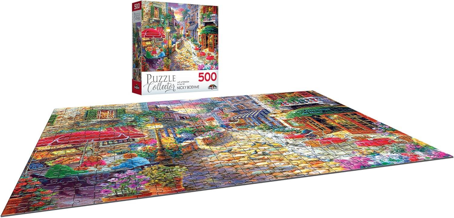 image:imageRoseArt Puzzle Collector Baking with Mom 500 Piece Jigsaw Puzzle for AdultsLate Afternoon in Italy