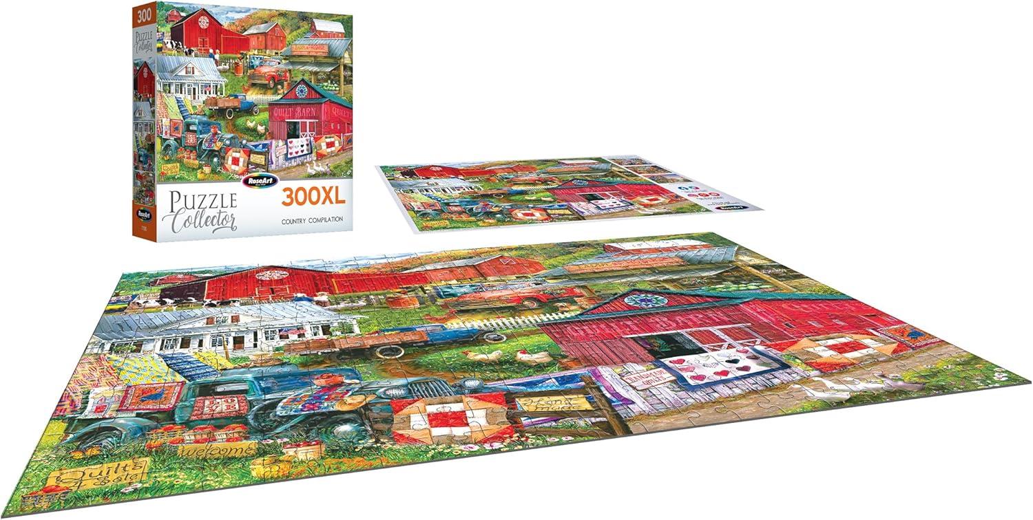 image:imageRoseArt Puzzle Collector Country Compilation 300XL Piece Jigsaw Puzzle for AdultsCountry Compilation