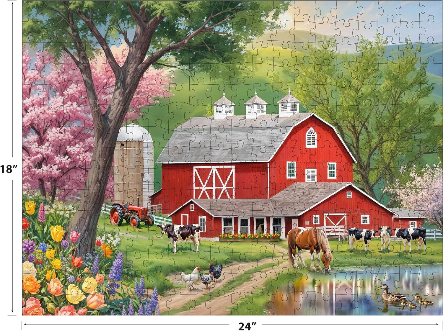 image:imageRoseArt Puzzle Collector Country Compilation 300XL Piece Jigsaw Puzzle for AdultsSpring Morning Moments