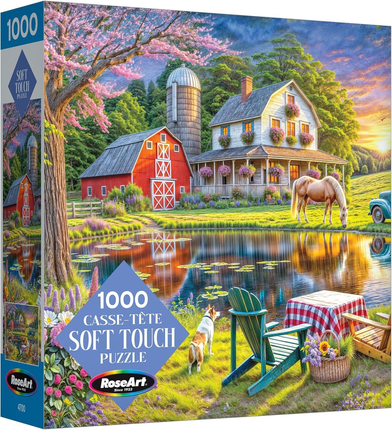 image:imageRoseArt Soft Touch Cat Flowers 1000 Piece Jigsaw Puzzle for AdultsBackyard