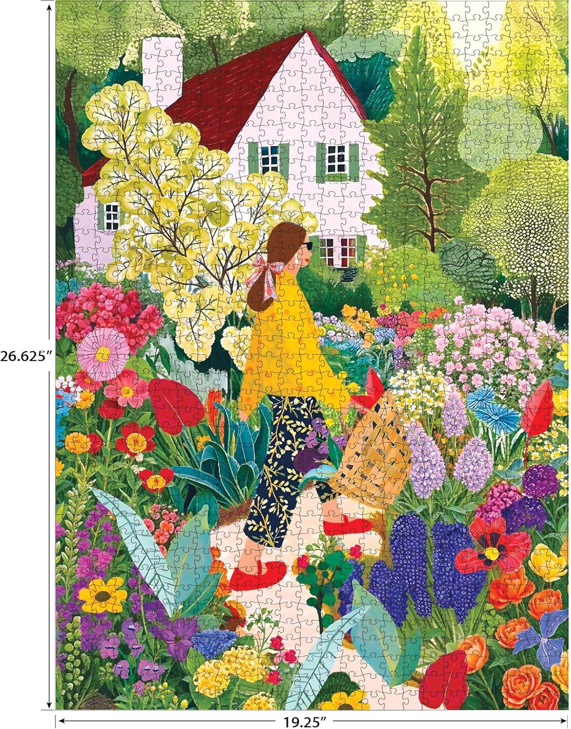 image:imageRoseArt Soft Touch Cat Flowers 1000 Piece Jigsaw Puzzle for AdultsPicking Flowers