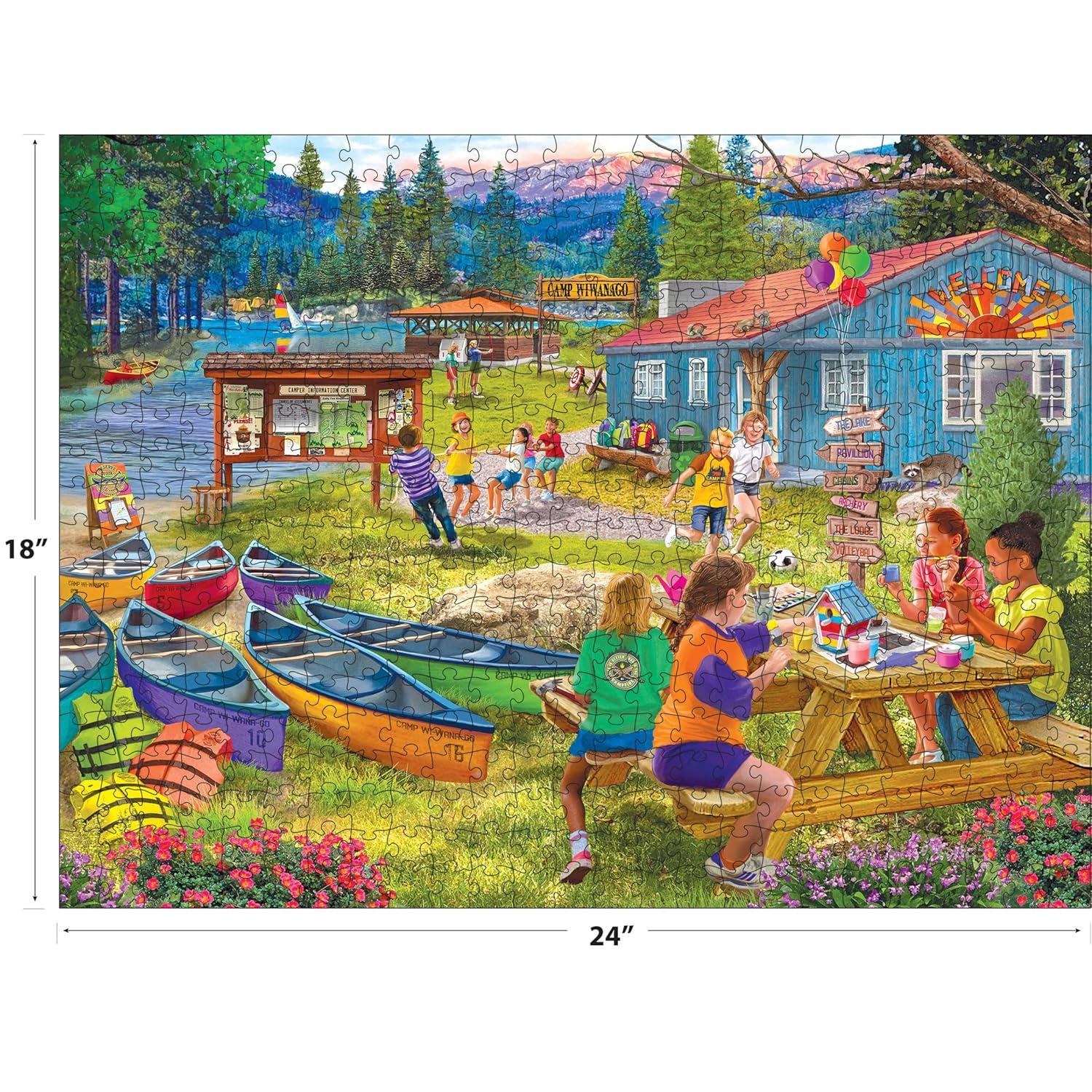 image:imageRoseart Bigelow Illustrations Lemonade On The Lawn 500 Piece Jigsaw Puzzle for AdultsCamp Wiwanago