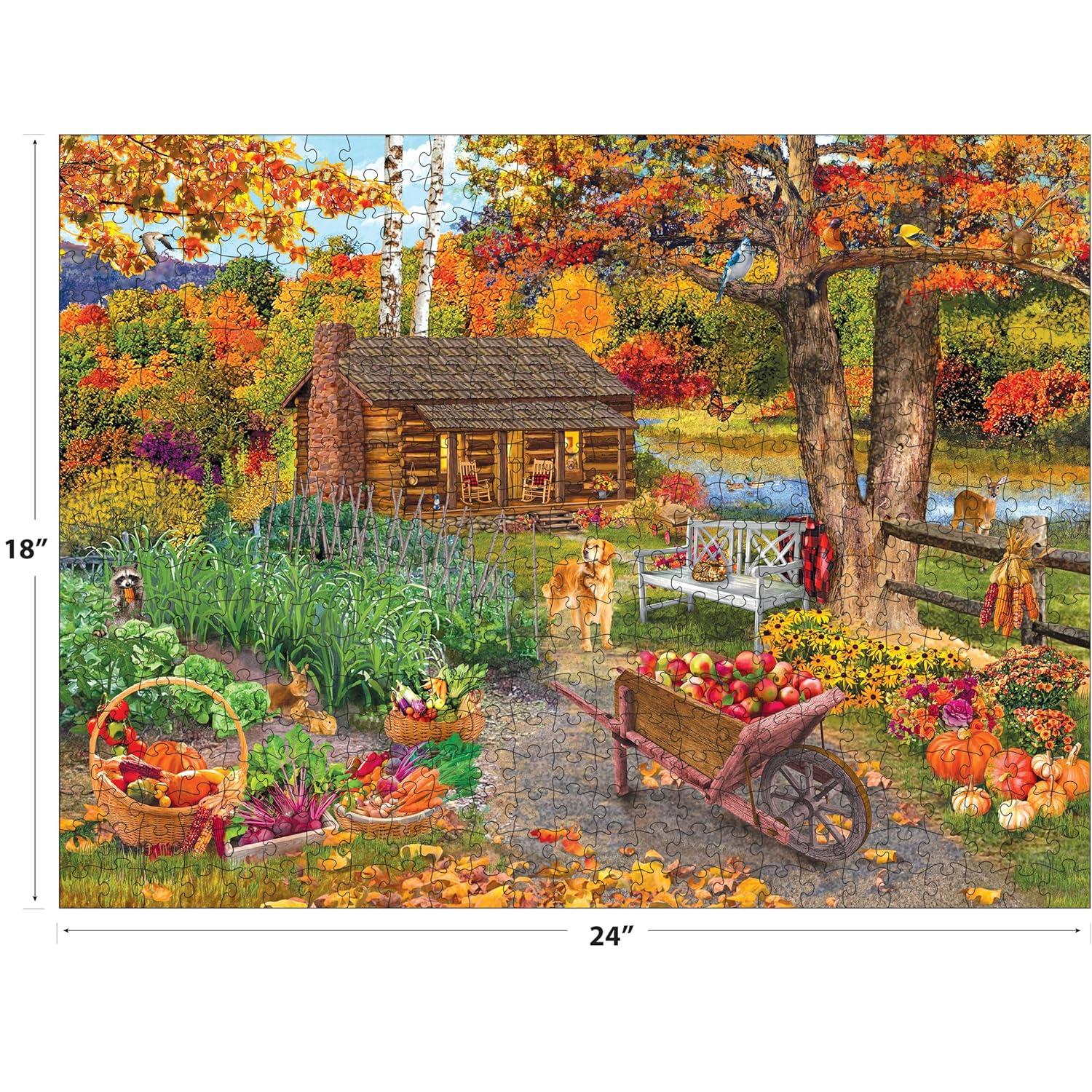 image:imageRoseart Bigelow Illustrations Lemonade On The Lawn 500 Piece Jigsaw Puzzle for AdultsHarvest at the Cabin