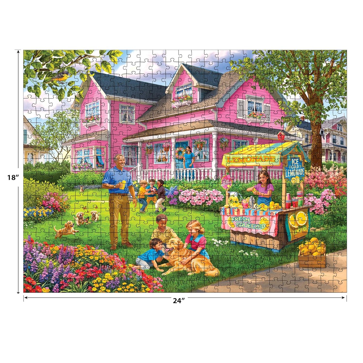 image:imageRoseart Bigelow Illustrations Lemonade On The Lawn 500 Piece Jigsaw Puzzle for AdultsLemonade On The Lawn
