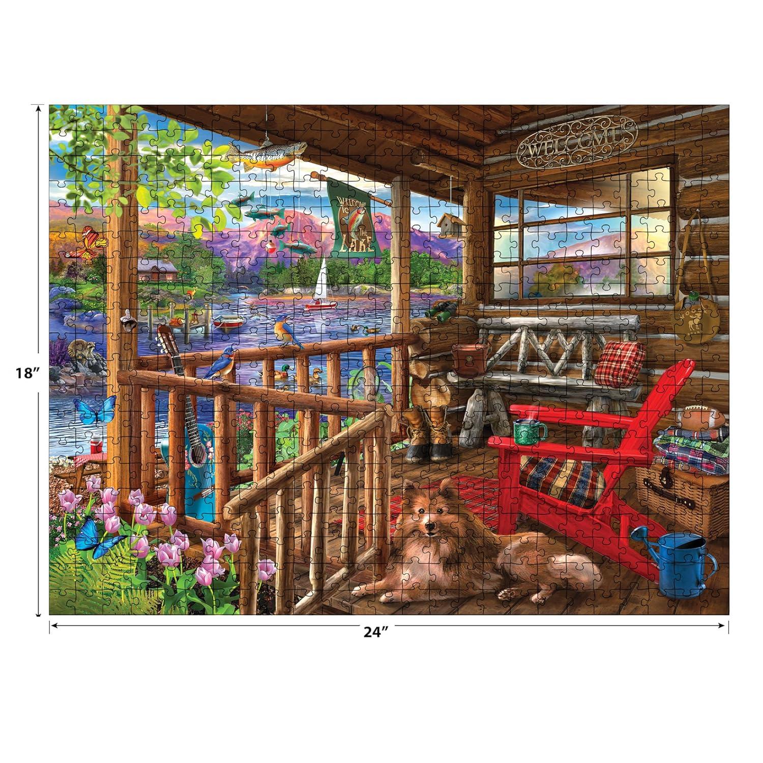 image:imageRoseart Bigelow Illustrations Lemonade On The Lawn 500 Piece Jigsaw Puzzle for AdultsPorch Life