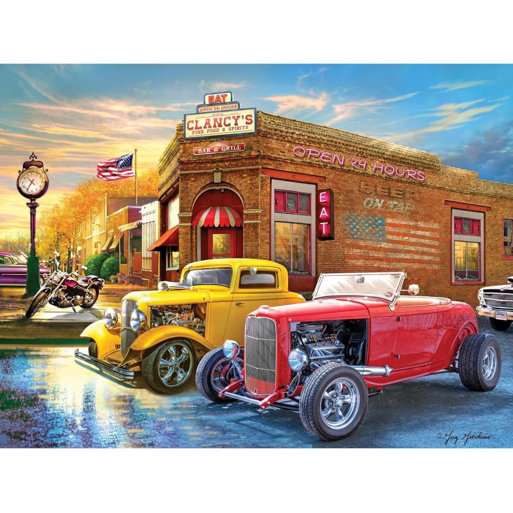 image:imageRoseArt  American Nostalgia  Hot Rod Garage  550 Piece Jigsaw Puzzle for AdultsAmerican Grill