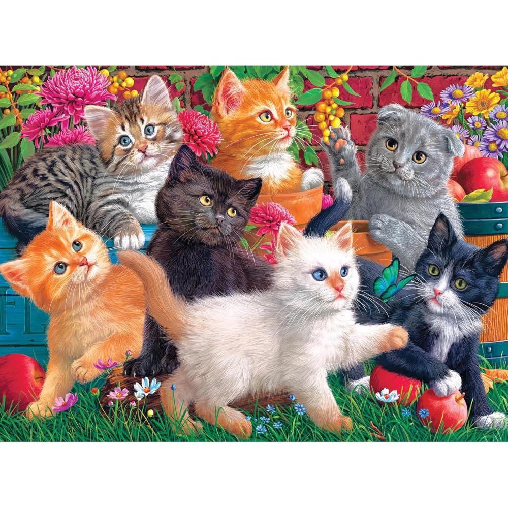 image:imageRoseArt Fancy Cats Library Mischief 750 Piece Jigsaw Puzzle for AdultsKittens at Play