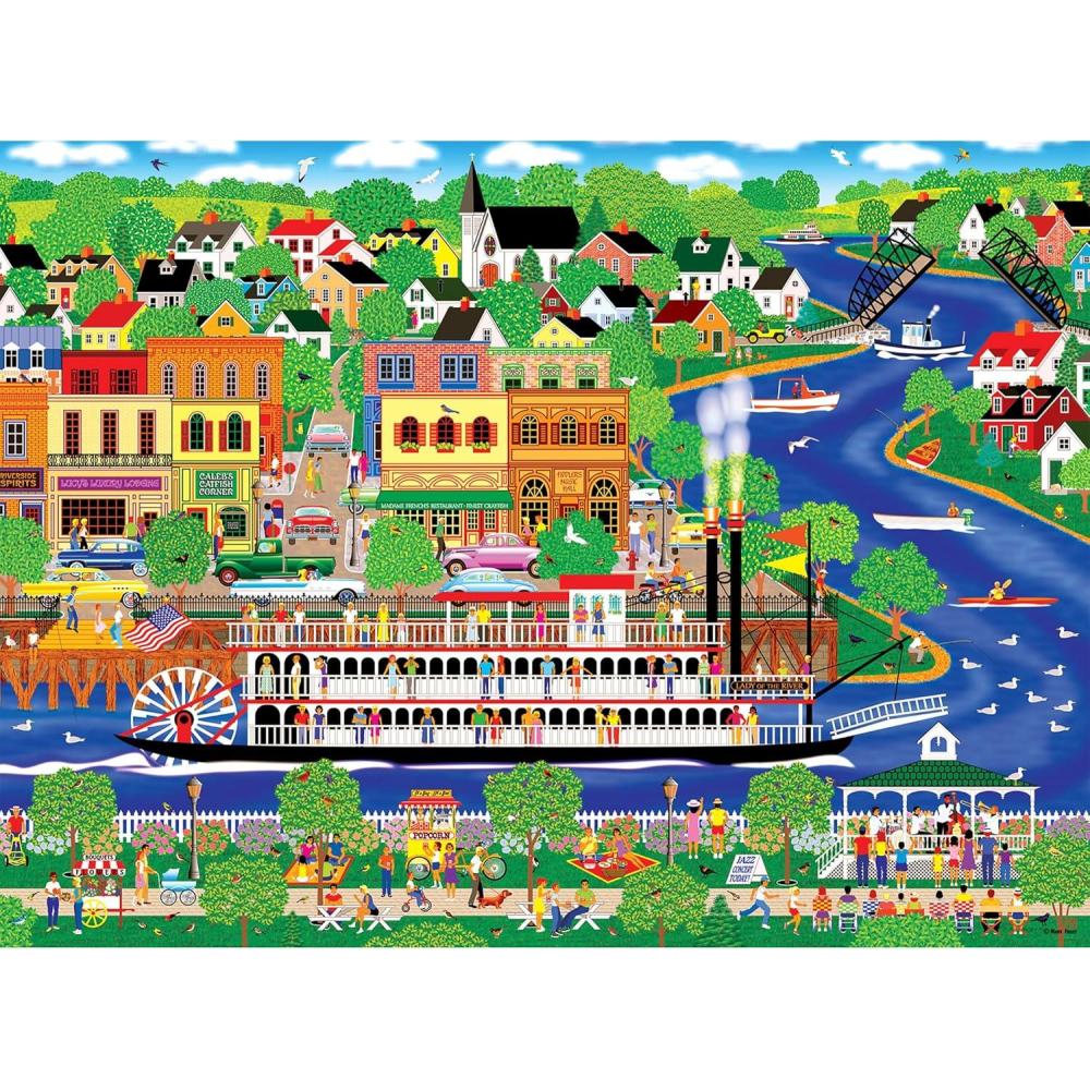 image:imageRoseArt Home Country Farm County Fair 1000 Piece Jigsaw Puzzle for AdultsLady of The River