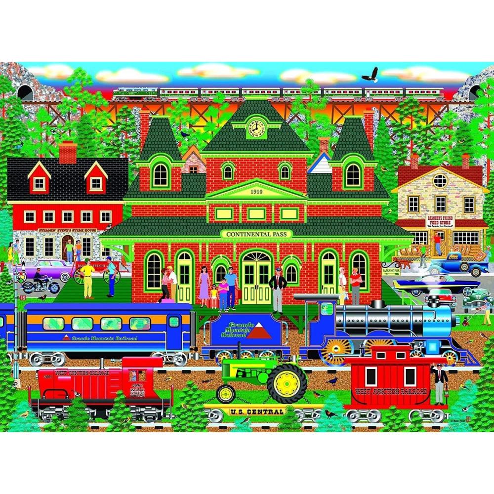 image:imageRoseArt Home Country Farm County Fair 1000 Piece Jigsaw Puzzle for AdultsMountain Rail Holiday