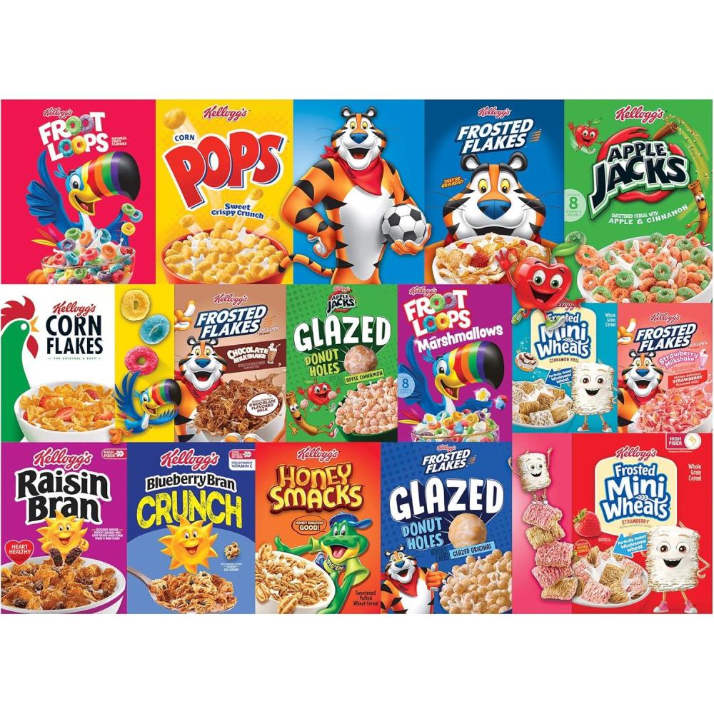 image:imageRoseArt Kelloggs Cereal Favorites 1000 Piece Jigsaw Puzzles for AdultsCereal Favorites Modern
