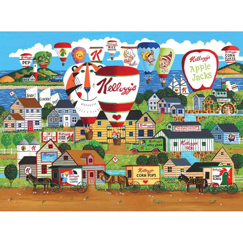 image:imageRoseArt Kelloggs Cereal Favorites 1000 Piece Jigsaw Puzzles for AdultsHot Air Balloon