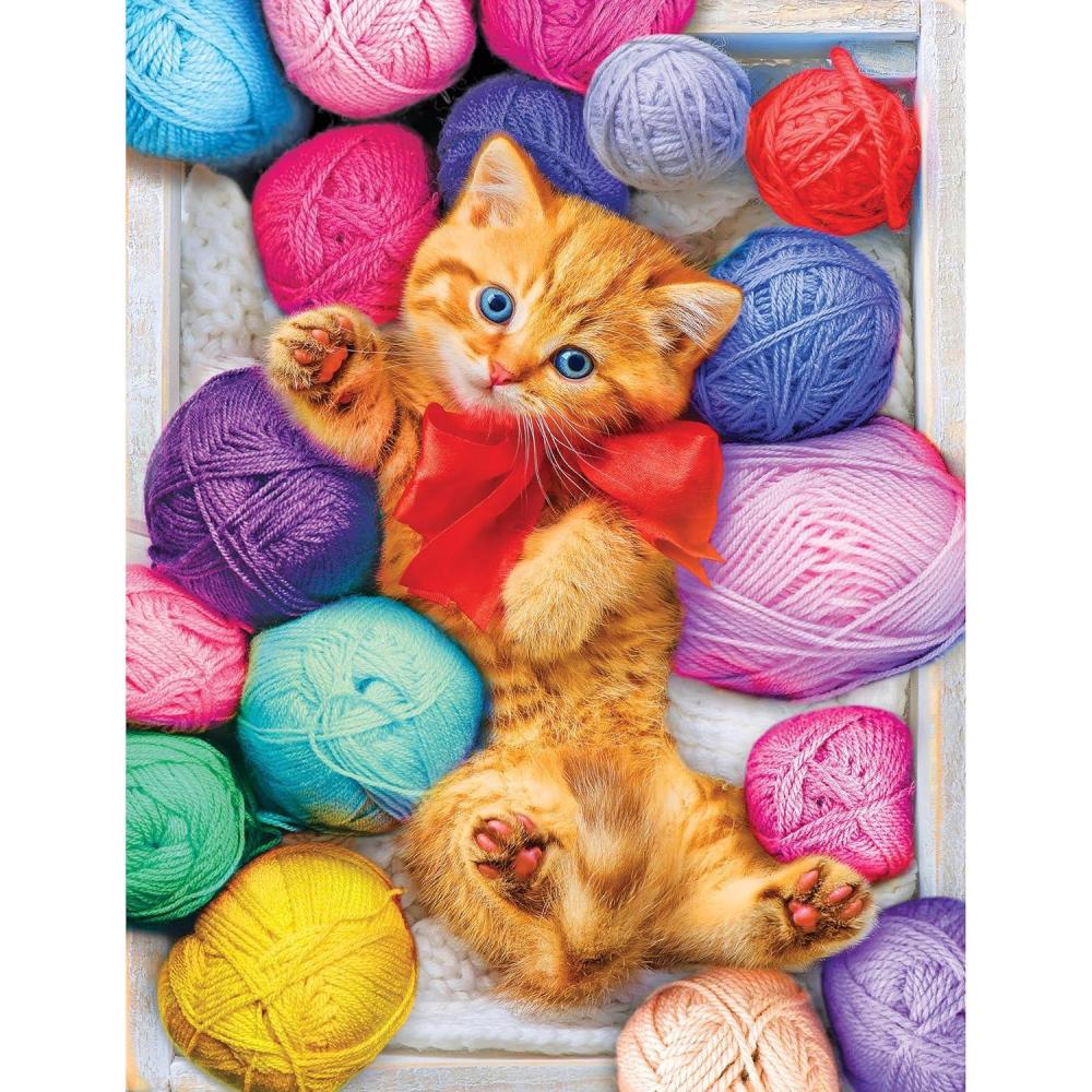image:imageRoseArt  Kodak Premium  Cuddly Yarn Box  100 Piece Jigsaw Puzzle for Adults