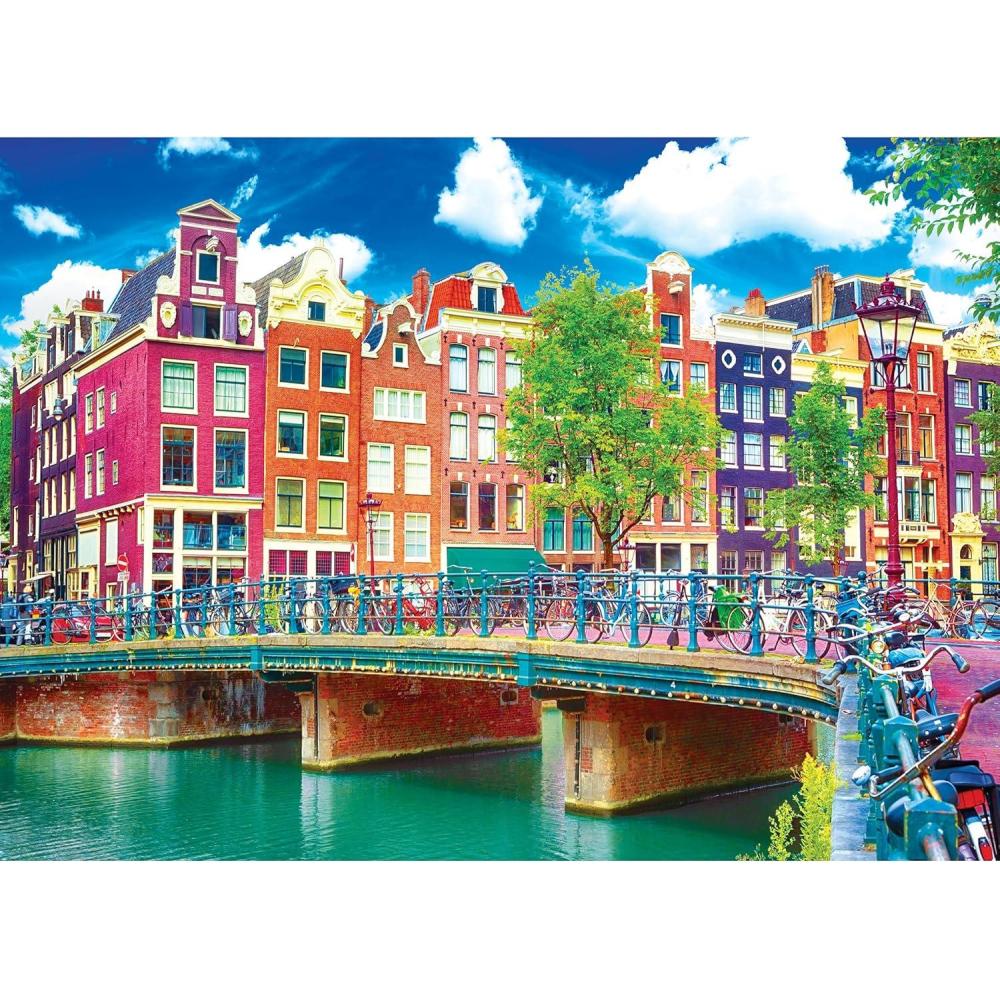 image:imageRoseArt Kodak Premium Hunsett Mill and The River Ant Norfolk England 1000 Piece Jigsaw Puzzle for AdultsColorful Waterfront Buildings Amsterdam