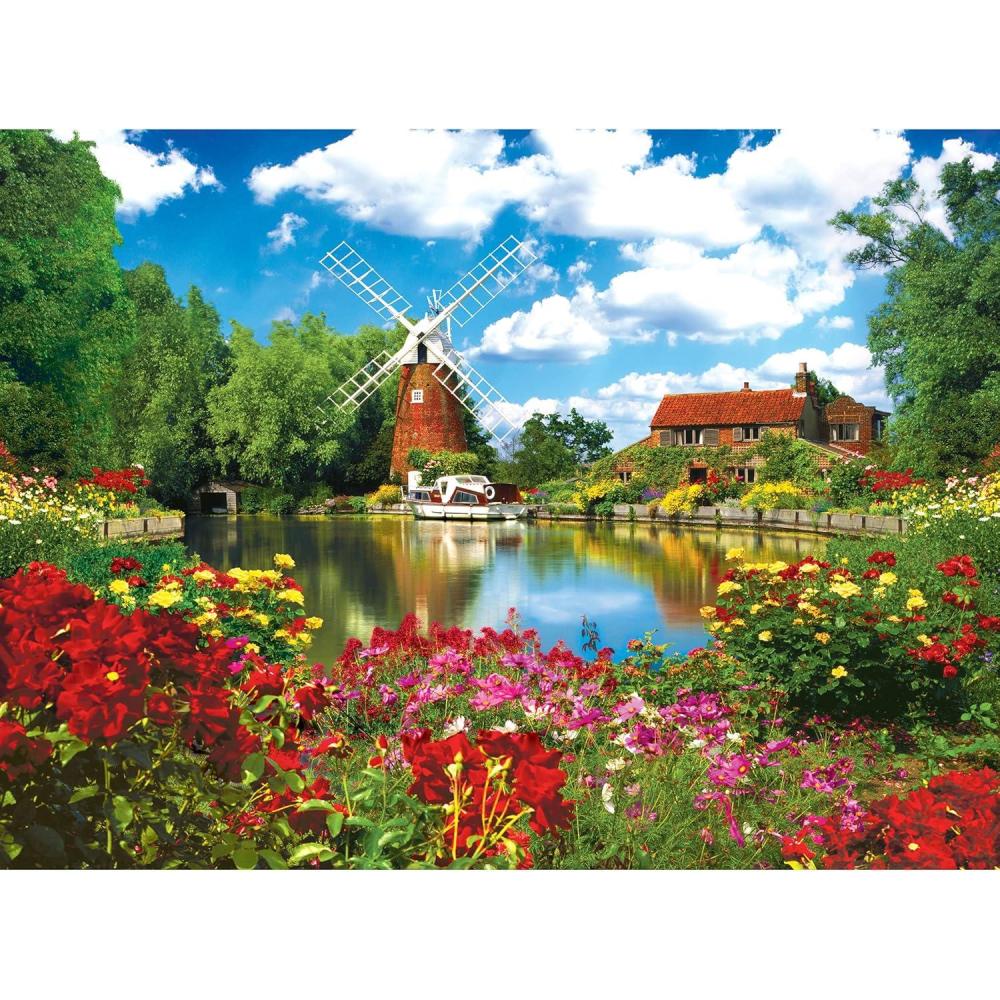 image:imageRoseArt  Kodak Premium  Hunsett Mill and The River Ant Norfolk England  1000 Piece Jigsaw Puzzle for AdultsHunsett Mill and The River Ant  Norfolk