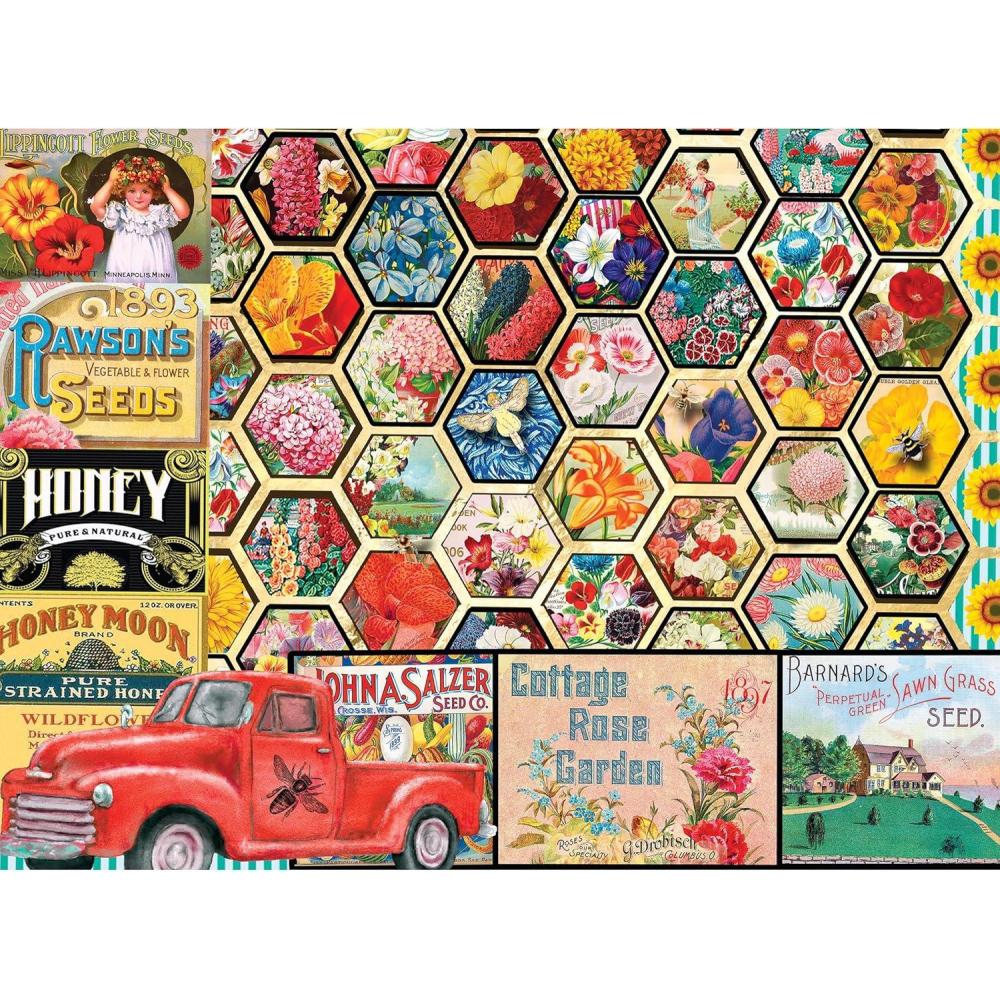 image:imageRoseArt Kodak Premium Love is Everywhere 1000 Piece Jigsaw Puzzle for AdultsHoneycomb Flowers and Seeds