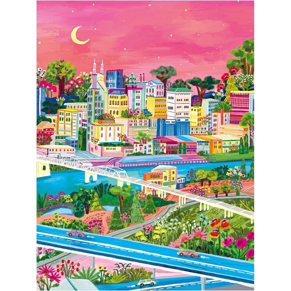 image:imageRoseArt Millie Illustrates Amsterdam 300 Piece Jigsaw Puzzle Vibrant Cityscape Artwork Fun amp Challenging Puzzle for AdultsNashville