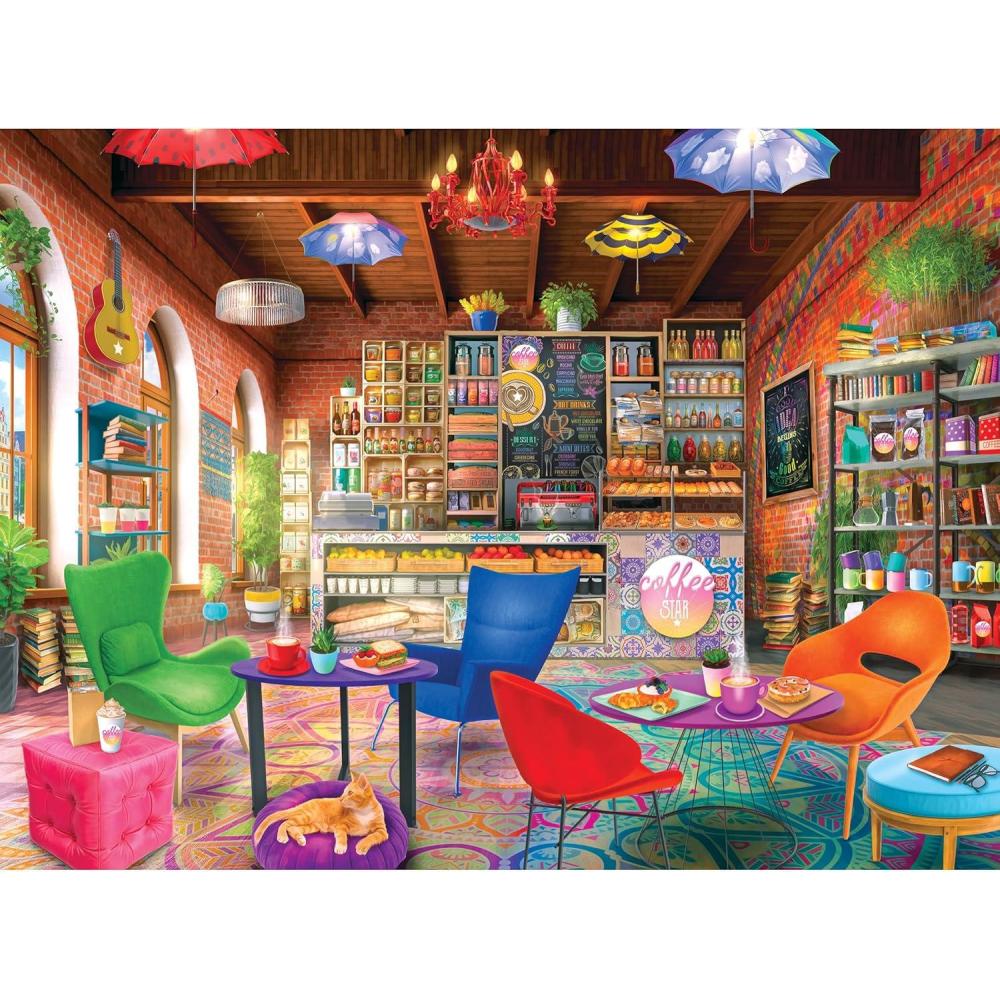 image:imageRoseArt  My Happy Place  Van Life  750 Piece Jigsaw Puzzle for AdultsBoho Coffeeshop
