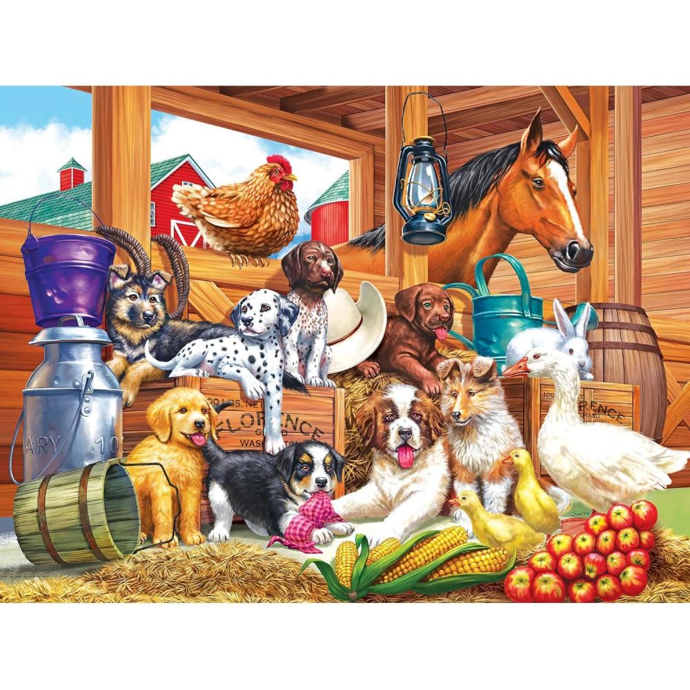 image:imageRoseArt Puzzle Collector Baking with Mom 500 Piece Jigsaw Puzzle for AdultsBarnyard Puppy Pals
