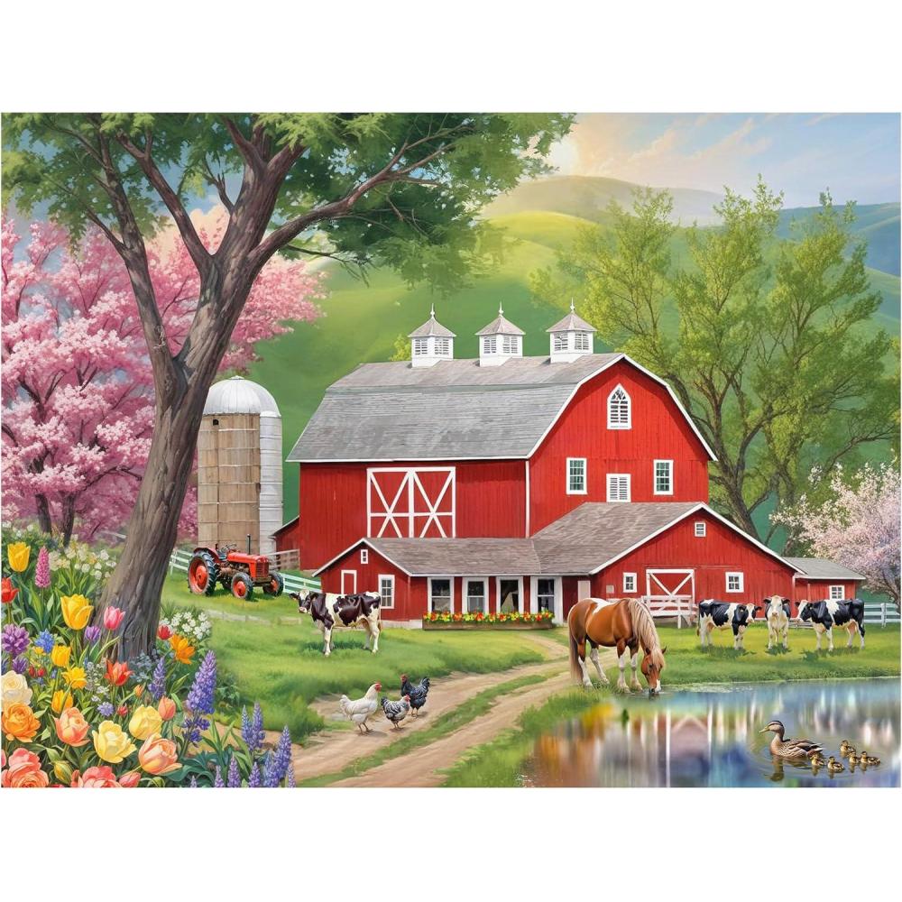 image:imageRoseArt Puzzle Collector Country Compilation 300XL Piece Jigsaw Puzzle for AdultsSpring Morning Moments