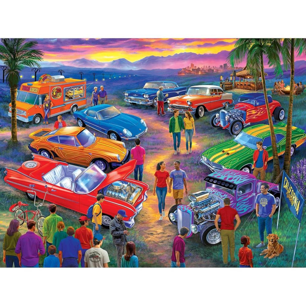 image:imageRoseart  Bigelow Illustrations  Lemonade On The Lawn  500 Piece Jigsaw Puzzle for AdultsCalifornia Car Show