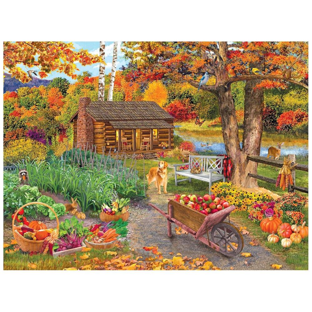 image:imageRoseart Bigelow Illustrations Lemonade On The Lawn 500 Piece Jigsaw Puzzle for AdultsHarvest at the Cabin
