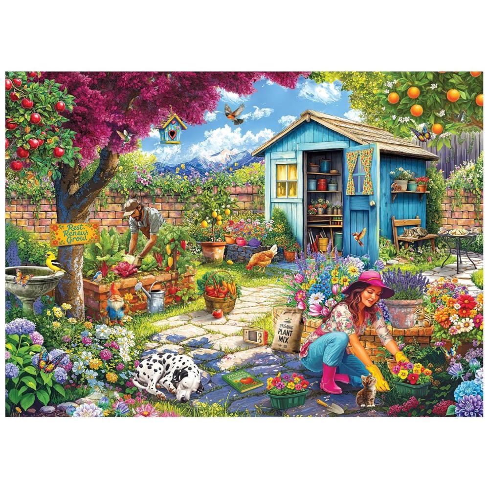 image:imageRoseart Hobby Haven Greentree Garden Center 1000 Piece Jigsaw Puzzle for AdultsCouple In The Garden