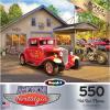 RoseArt – American Nostalgia – Hot Rod Garage – 550 Piece Jigsaw Puzzle for Adults(Hot Rod Flames)