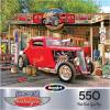 RoseArt – American Nostalgia – Hot Rod Garage – 550 Piece Jigsaw Puzzle for Adults(Hot Rod Gas Up)
