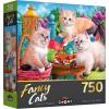 RoseArt – Fancy Cats – Library Mischief – 750 Piece Jigsaw Puzzle for Adults(Kitten Tea Party)
