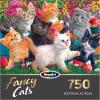 RoseArt – Fancy Cats – Library Mischief – 750 Piece Jigsaw Puzzle for Adults(Kittens at Play)