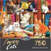 RoseArt – Fancy Cats – Library Mischief – 750 Piece Jigsaw Puzzle for Adults(Library Mischief)