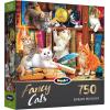 RoseArt – Fancy Cats – Library Mischief – 750 Piece Jigsaw Puzzle for Adults(Library Mischief)