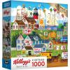 RoseArt – Kellogg’s – Cereal Favorites – 1000 Piece Jigsaw Puzzles for Adults(Town by The Sea)