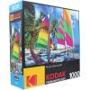 RoseArt – Kodak Premium – Hunsett Mill and The River Ant, Norfolk, England – 1000 Piece Jigsaw Puzzle for Adults(Boats in Port Kouloura)