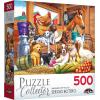 RoseArt – Puzzle Collector – Baking with Mom – 500 Piece Jigsaw Puzzle for Adults(Barnyard Puppy Pals)