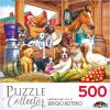 RoseArt – Puzzle Collector – Baking with Mom – 500 Piece Jigsaw Puzzle for Adults(Barnyard Puppy Pals)