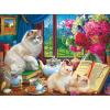 RoseArt – Fancy Cats – Library Mischief – 750 Piece Jigsaw Puzzle for Adults(Afternoon Lessons)