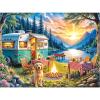 RoseArt – Kodak Premium 350 Piece Puzzle – Sunset Camper with Golden Retriever, Vibrant Lakeside Scene, Jigsaw Puzzle for Adults, 24″ x 18″ Finished Size