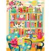 RoseArt – Vertical Visions – The Story Bean 500 Piece Jigsaw Puzzle – Café and Book Store Puzzle for Adults(Bookshelf With Cats)