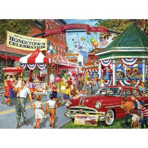 RoseArt – Back to The Past – Ice Cream Truck Day – 1000 Piece Jigsaw Puzzle for Adults(Hometown Celebration)