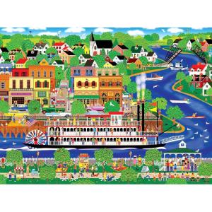 RoseArt – Home Country – Farm County Fair – 1000 Piece Jigsaw Puzzle for Adults(Lady of The River)