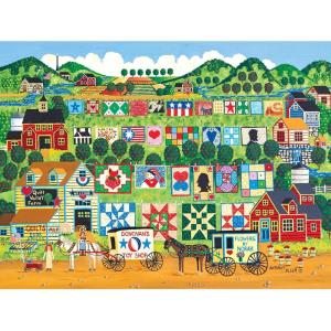 RoseArt – Home Country – Farm County Fair – 1000 Piece Jigsaw Puzzle for Adults(Quilt Valley Farm)