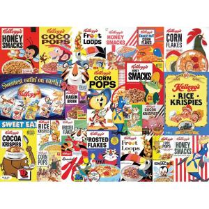 RoseArt – Kellogg’s – Cereal Favorites – 1000 Piece Jigsaw Puzzles for Adults(Cereal Favorites)