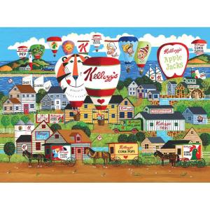 RoseArt – Kellogg’s – Cereal Favorites – 1000 Piece Jigsaw Puzzles for Adults(Hot Air Balloon)